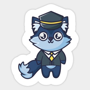 cute wolf cop Sticker